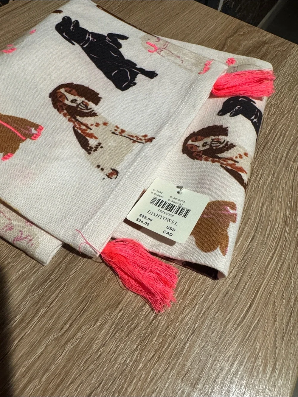 NWT, Anthro Puppy Love tea towel